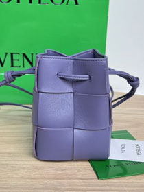 BV original lambskin cassette small bucket bag 680217 wisteria