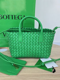 BV original lambskin mini cabat tote bag 709464 parakeet