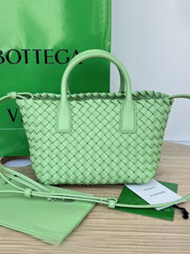 BV original lambskin mini cabat tote bag 709464 pistachio