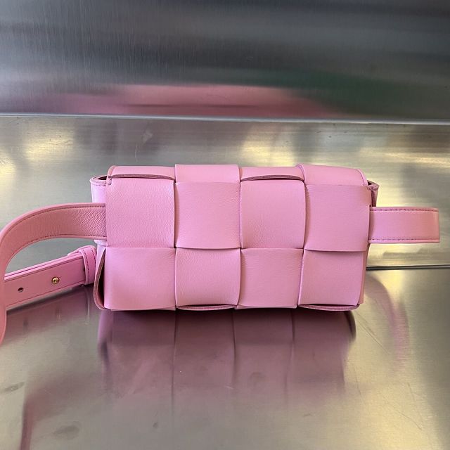 BV original lambskin cassette belt bag 639367 pink