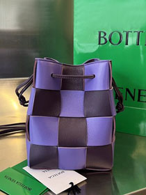 BV original lambskin cassette bucket bag 680218 purple