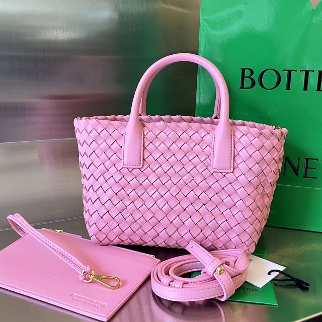 BV original lambskin mini cabat tote bag 709464 pink