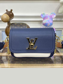 Louis vuitton original calfskin lockme tender bag M58557 blue