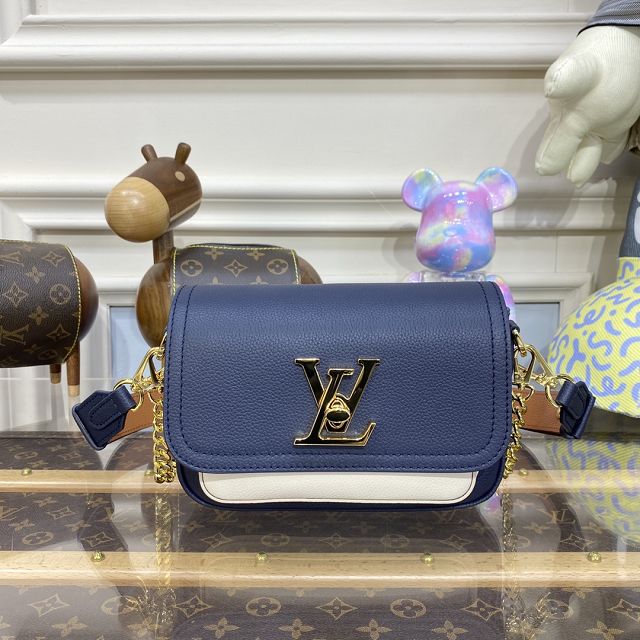 Louis vuitton original calfskin lockme tender bag M58557 blue