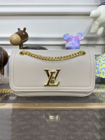 2023 Louis vuitton original calfskin  east west lockme chain bag M22304 grey