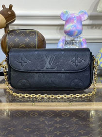 2023 Louis vuitton original calfskin wallet on chain Ivy M81911 black