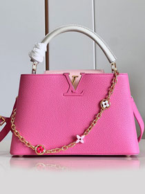 Louis vuitton original calfskin capucines MM handbag M22512 pink