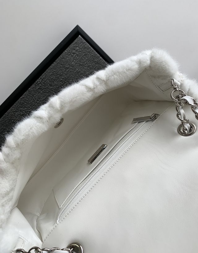 CC original sequins flap bag AS3965 white