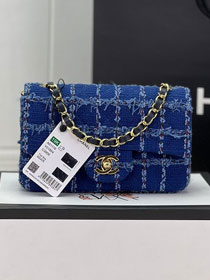 CC original tweed mini flap bag A69900 blue