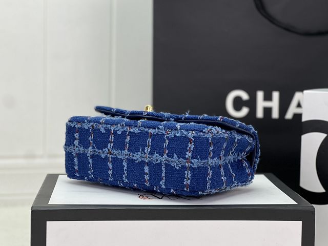 CC original tweed mini flap bag A69900 blue