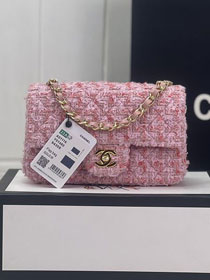 CC original tweed mini flap bag A69900 pink