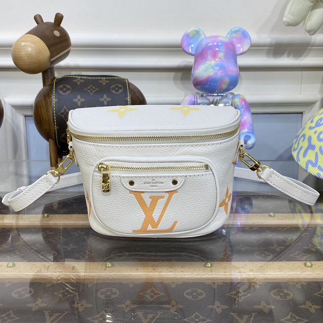 Louis vuitton original calfskin mini bumbag M82208 white