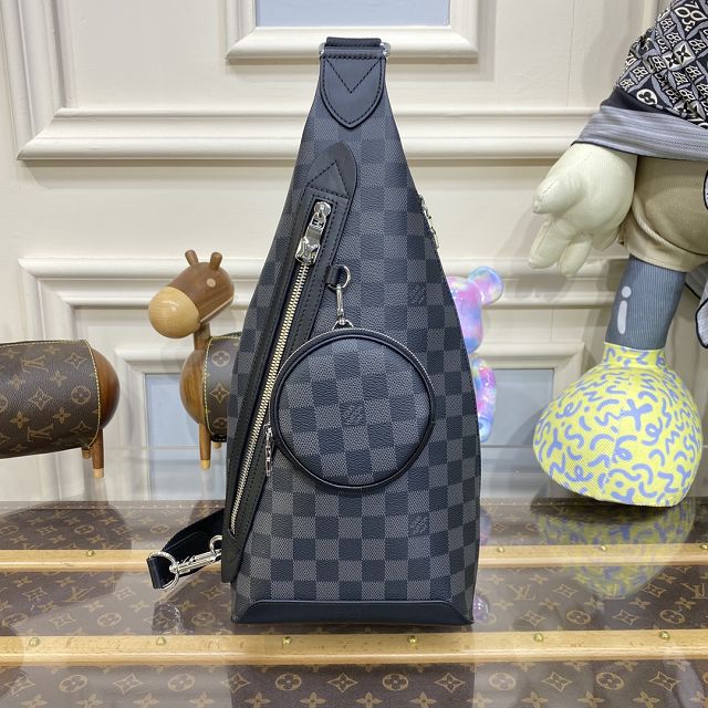 Louis vuitton original damier graphite duo slingbag N30941 