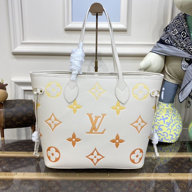 2023 Louis vuitton original calfskin neverfull mm M46516 white