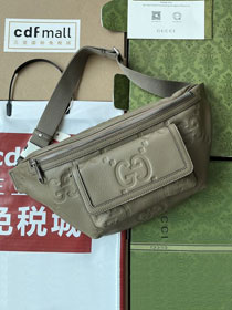 GG original calfskin belt bag 645093 grey