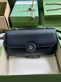 2023 GG original calfskin petite shoulder bag 739721 black