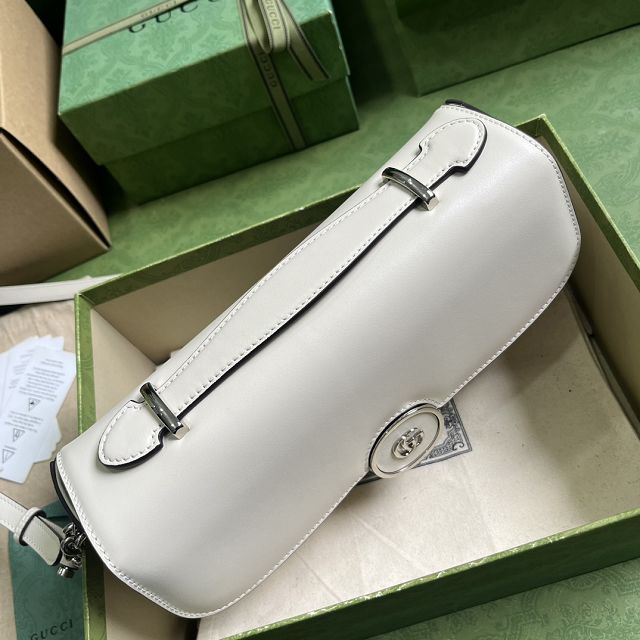 2023 GG original calfskin petite shoulder bag 739721 white