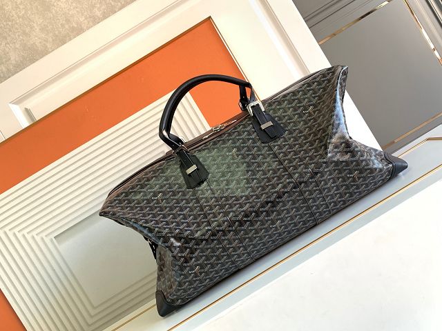 Goyard original canvas&calfskin boeing travel 55 bag GY0031 black