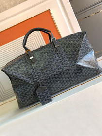 Goyard original canvas&calfskin boeing travel 55 bag GY0031 dark grey