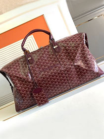 Goyard original canvas&calfskin boeing travel 55 bag GY0031 wine 