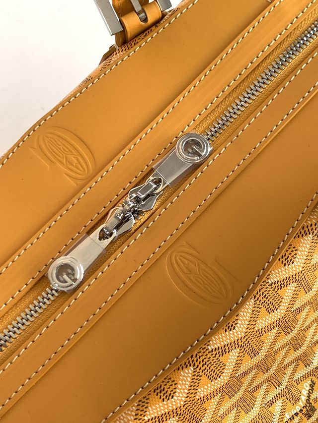 Goyard original canvas&calfskin bowling 45 bag GY0032 yellow