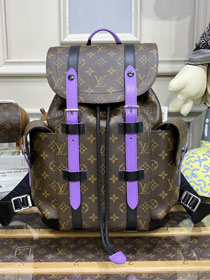 Louis vuitton original monogram canvas christopher backpack pm M46247 purple