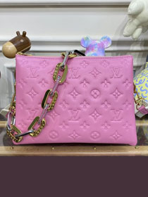 2023 Louis vuitton original lambskin coussin pm bag M22395 pink