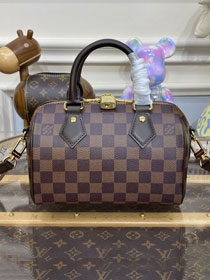 Louis vuitton original damier ebene speedy 20 M40489 coffee