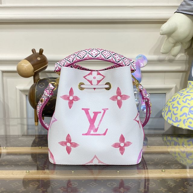 2023 Louis vuitton original monogram canvas neonoe BB M22986 pink