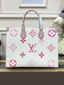 2023 Louis vuitton original monogram canvas onthego MM M22975 pink