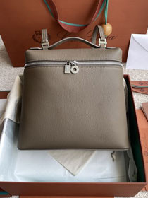 Loro Piana original calfskin extra pocket backpack FAN4041 grey