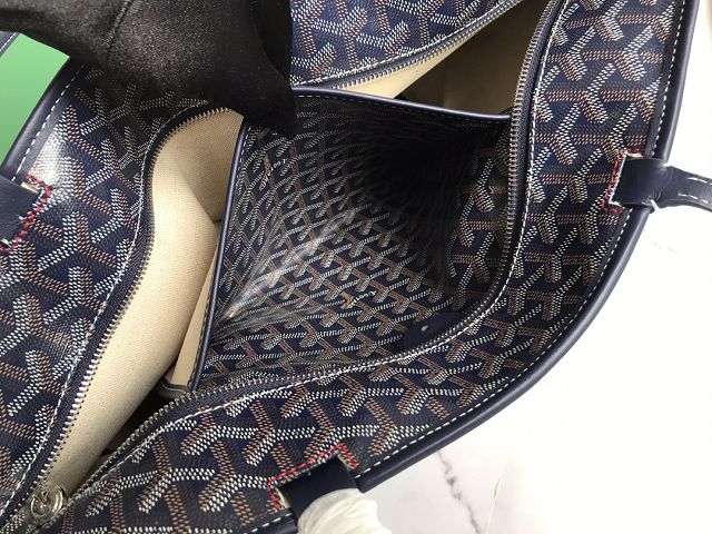 Goyard original canvas artois PM bag GY0002 navy blue