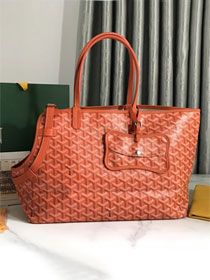 Goyard original canvas chien gris pet carrier bag GY0037 orange