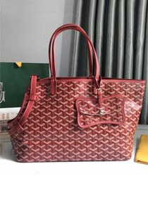 Goyard original canvas chien gris pet carrier bag GY0037 red