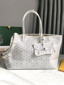 Goyard original canvas chien gris pet carrier bag GY0037 white