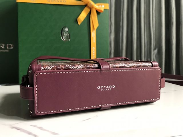 Goyard original canvas minaudiere trunk bag GY0039 burgundy