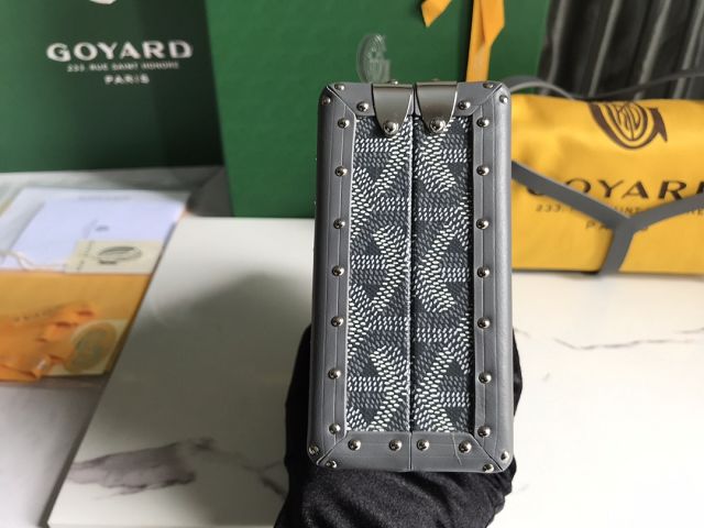 Goyard original canvas minaudiere trunk bag GY0039 grey