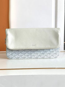 Goyard original calfskin&canvas sainte marie MM clutch GY0020 white