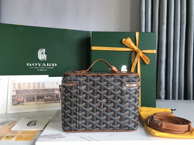 Goyard original canvas muse vanity case GY0052 black&brown