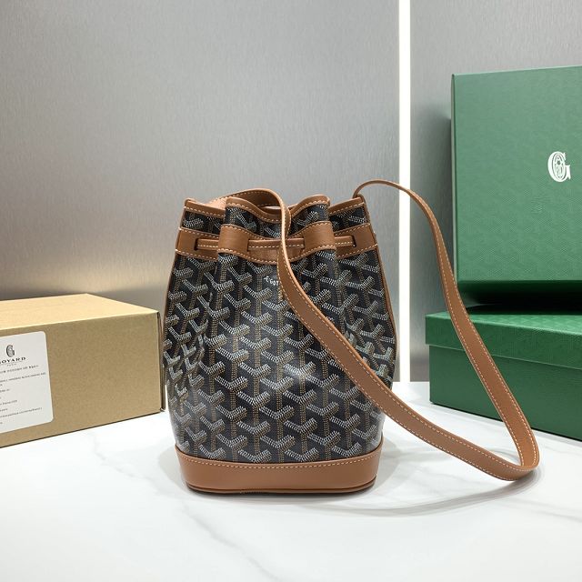 Goyard original canvas petit flot bucket bag GY0054 black&brown