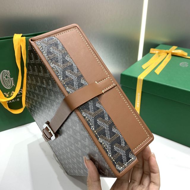 Goyard original canvas 8 watch case GY0035 black&brown