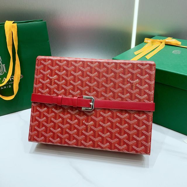 Goyard original canvas 8 watch case GY0035 red