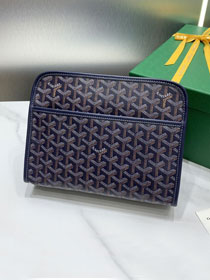 Goyard original canvas clutch GY0008 navy blue