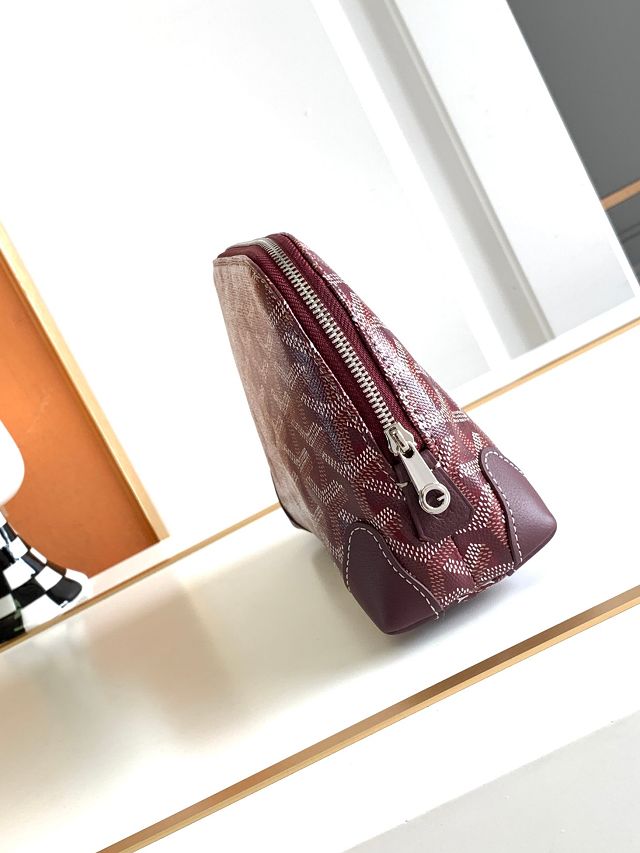 Goyard original canvas vendome cosmetic pouch GY0059 burgundy