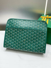 Goyard original canvas large clutch GY0063 green