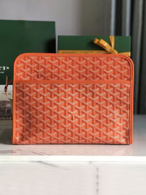 Goyard original canvas large clutch GY0063 orange