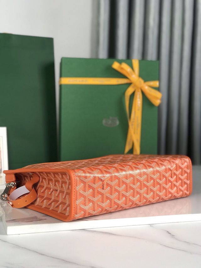 Goyard original canvas large clutch GY0063 orange