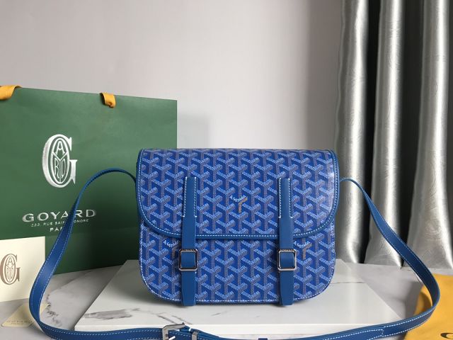 Goyard original canvas belvedere MM bag GY0072 blue