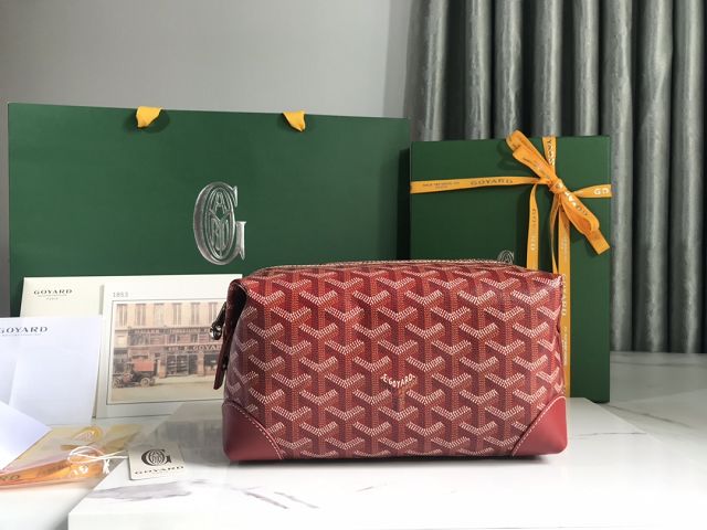 Goyard original canvas bowling 25 toiletry bag GY0068 red