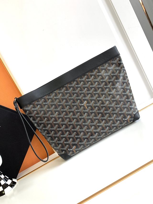 Goyard original canvas conti pouch GY0066 black